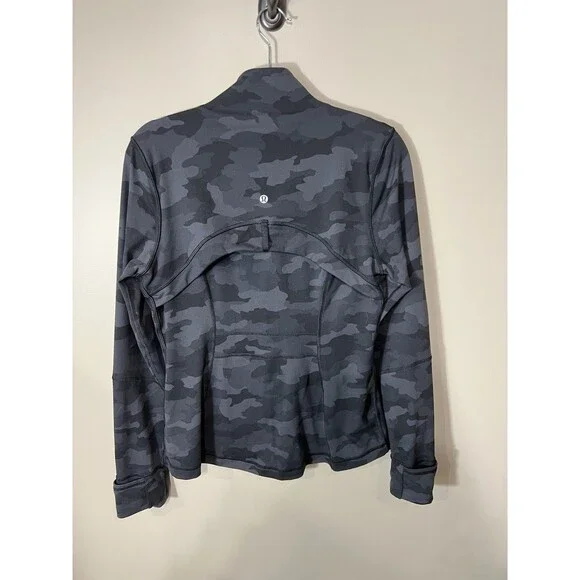 Lululemon Define Jacket Heritage 365 Camo Deep Coal Women Size 10 Full Zip - Picture 2 of 12